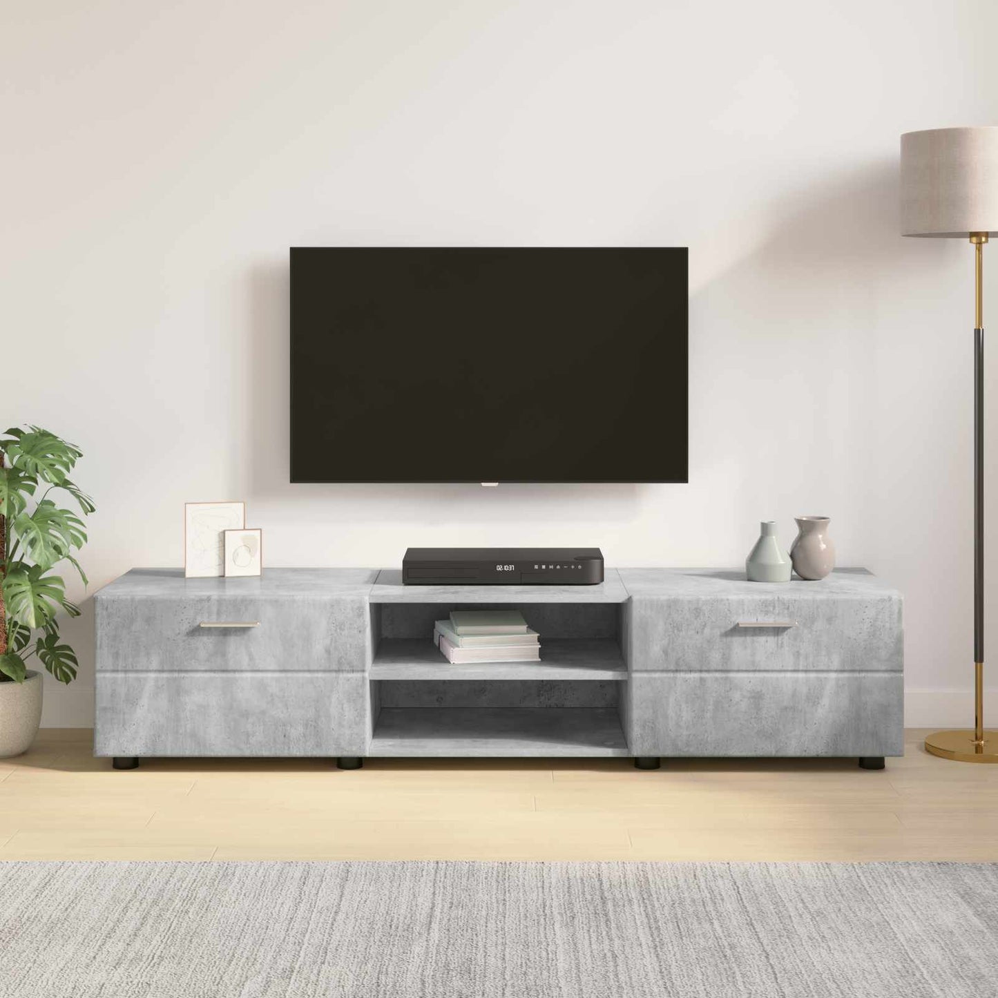 vidaXL Ξύλινο Ντουλάπι Υψηλής γυαλάδας λευκό 150 x 39 x 30 εκ