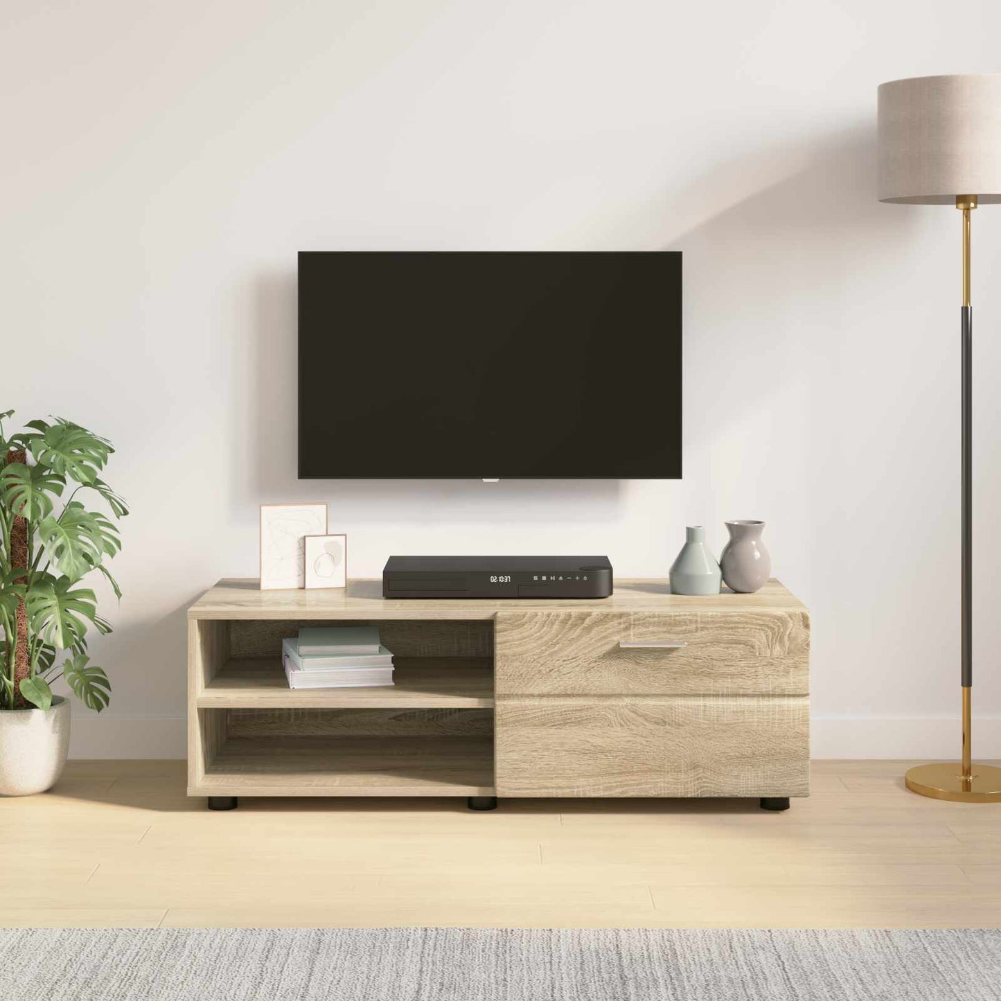 vidaXL Ξύλινο Ντουλάπι με συρτάρι Δρύς Sonoma 100,5 x 39 x 30 εκ