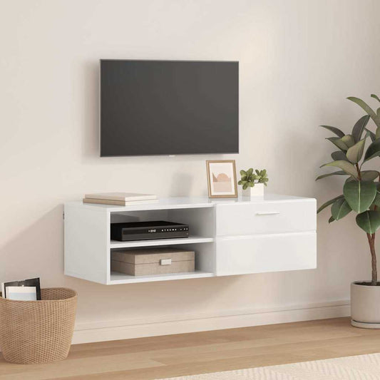 vidaXL Ντουλάπι TV με συρτάρι Γκρι σκυροδέματος 100.5 x 39 x 30 εκ