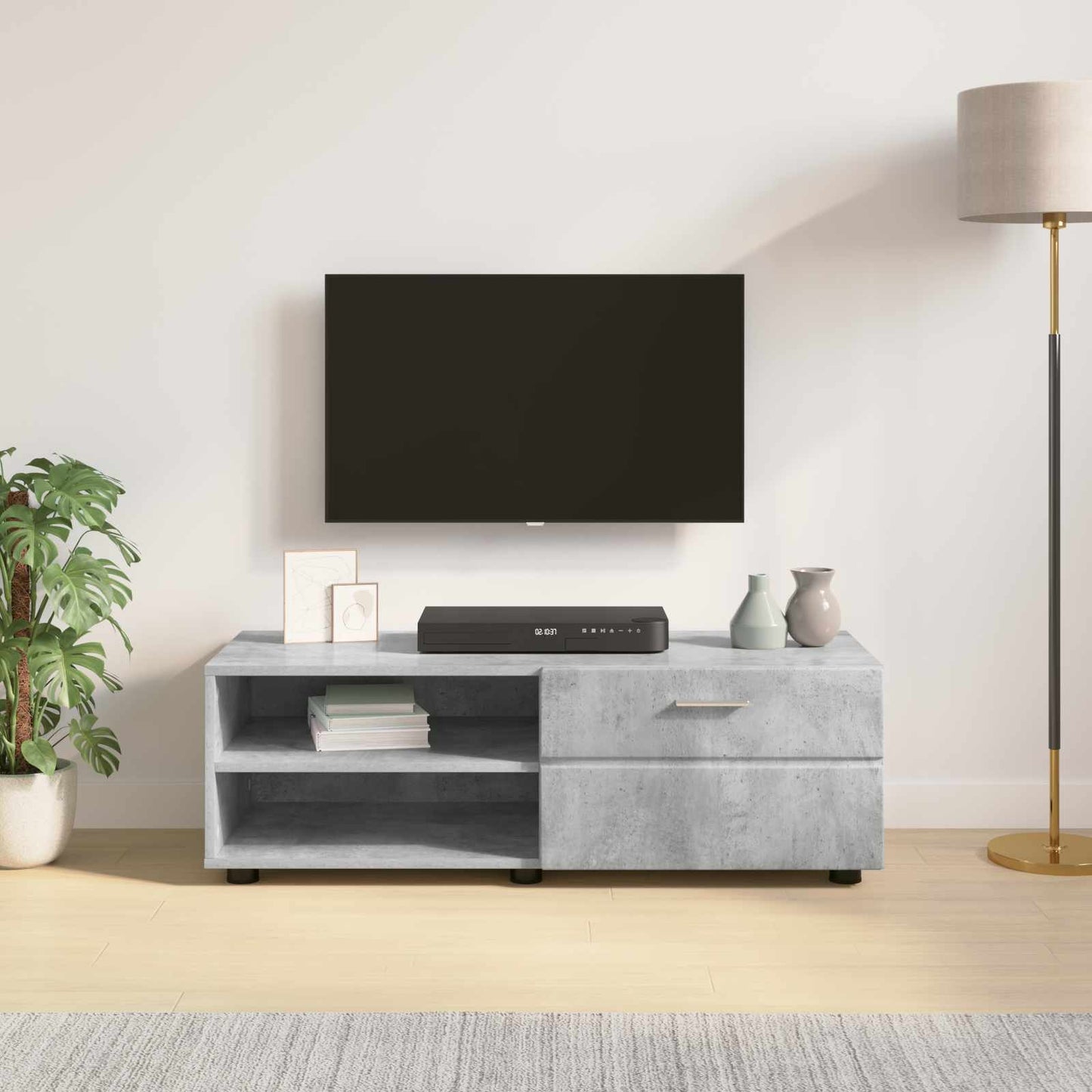 vidaXL Ξύλινο Ντουλάπι Υψηλής γυαλάδας λευκό 100,5 x 39 x 30 εκ