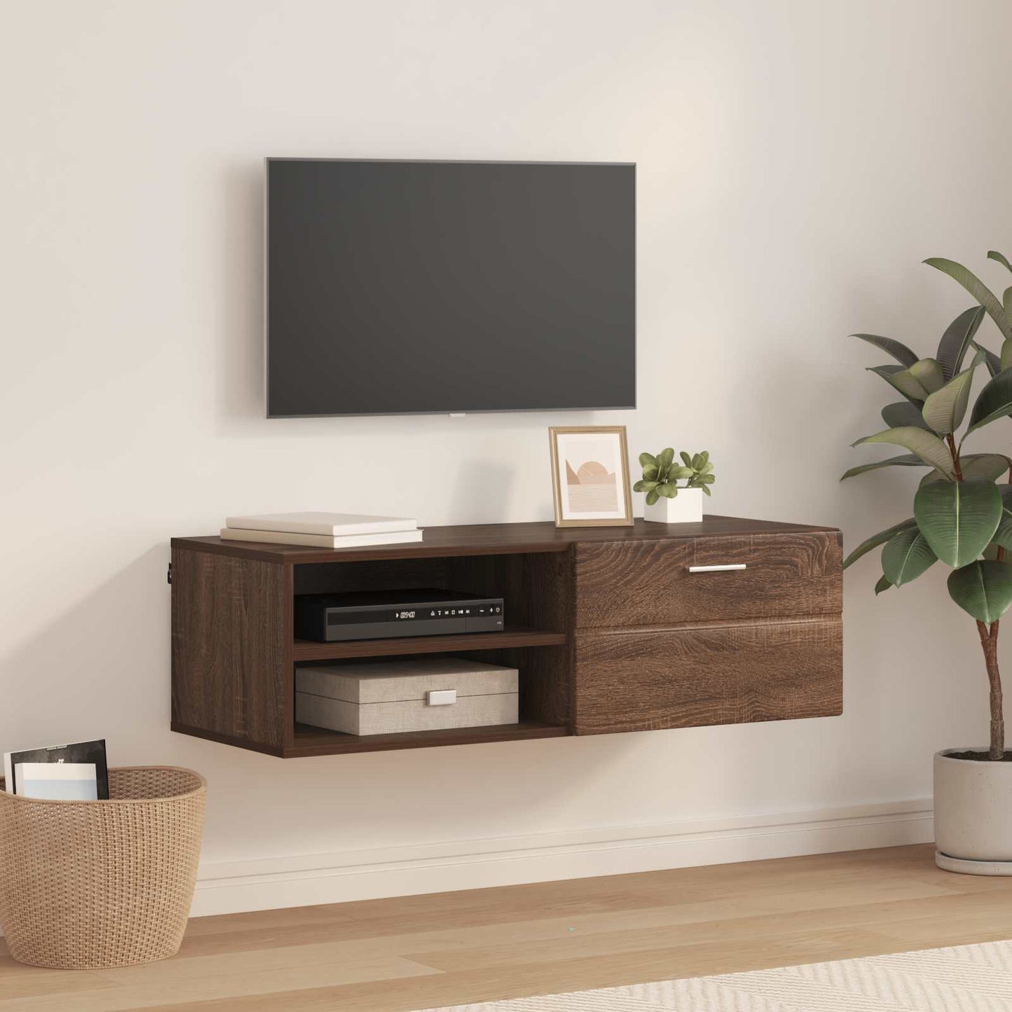 vidaXL Ξύλινο Ντουλάπι Καφέ δρυς 100,5 x 39 x 30 εκ Επεξεργασμένο ξύλο