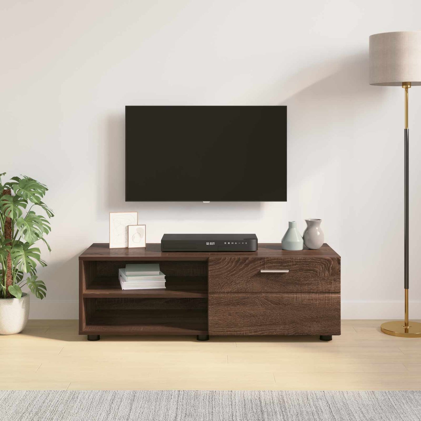 vidaXL Ξύλινο Ντουλάπι Καφέ δρυς 100,5 x 39 x 30 εκ Επεξεργασμένο ξύλο