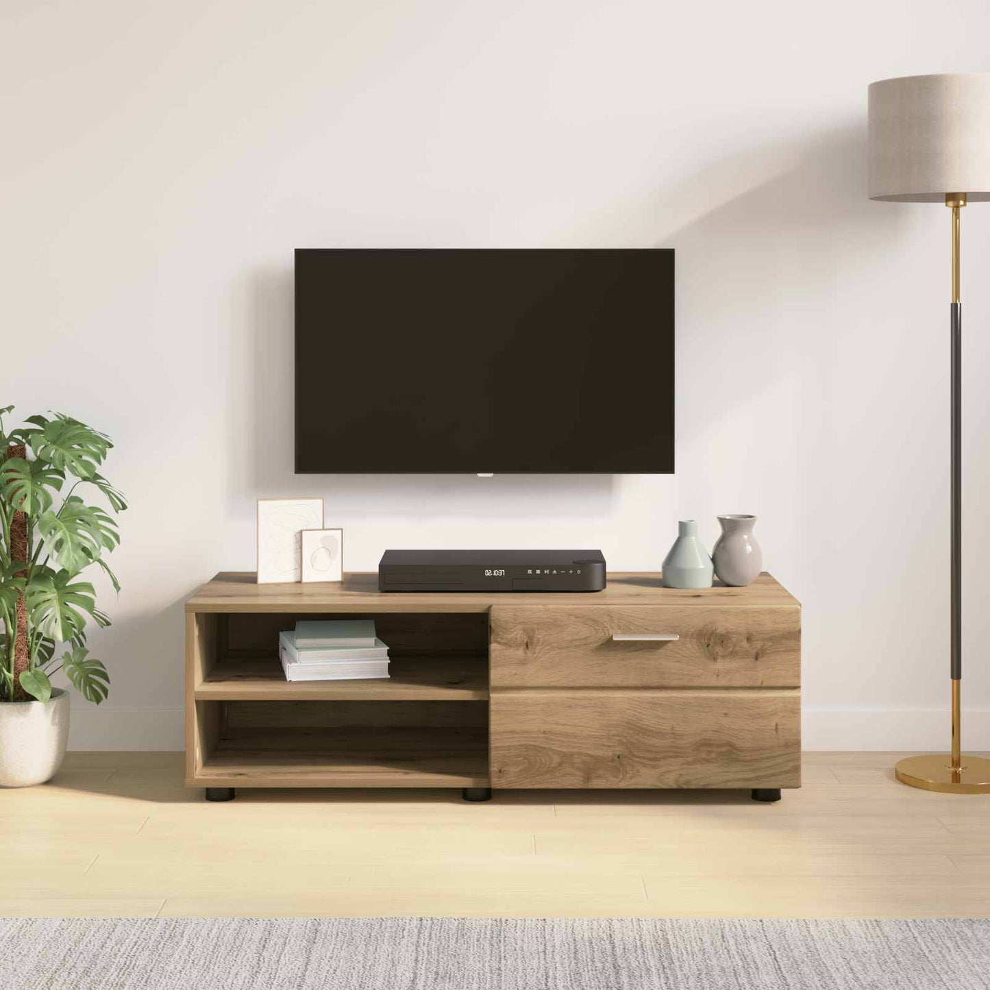 vidaXL Ξύλινο Ντουλάπι με συρτάρι Artisan Oak 100,5 x 39 x 30 εκ