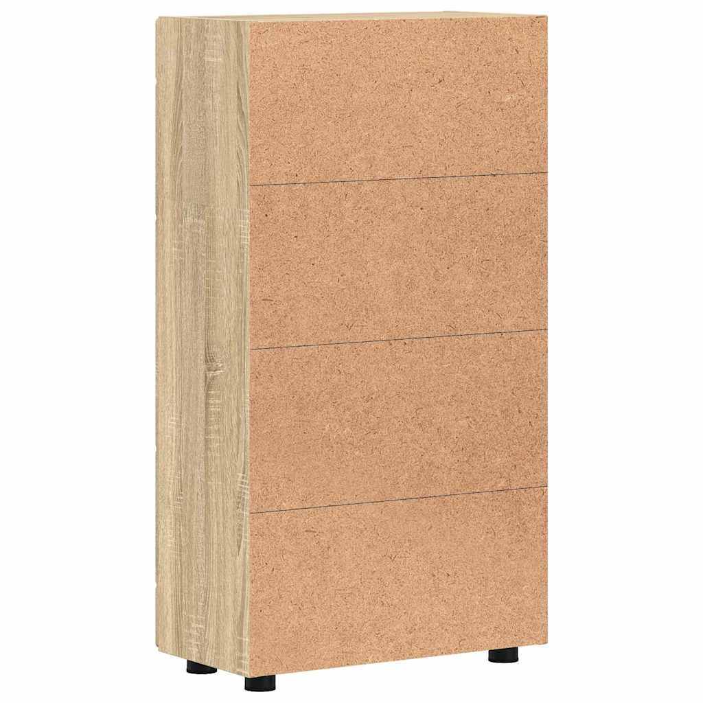 vidaXL Πλαϊνό γραφείο με ράφι με πόρτα Δρύς Sonoma 55,5 x 29 x 100 εκ