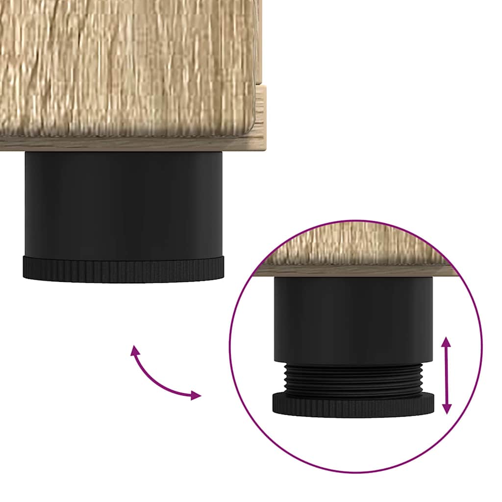 vidaXL Πλαϊνό γραφείο με ράφι με πόρτα Δρύς Sonoma 55,5 x 29 x 100 εκ