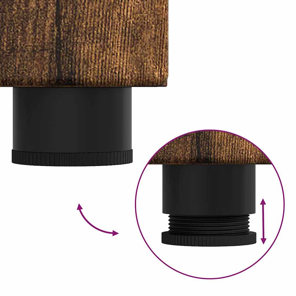 vidaXL Πλαϊνό γραφείο με ράφι Καπνιστό Δρύς 55,5 x 29 x 100 εκ