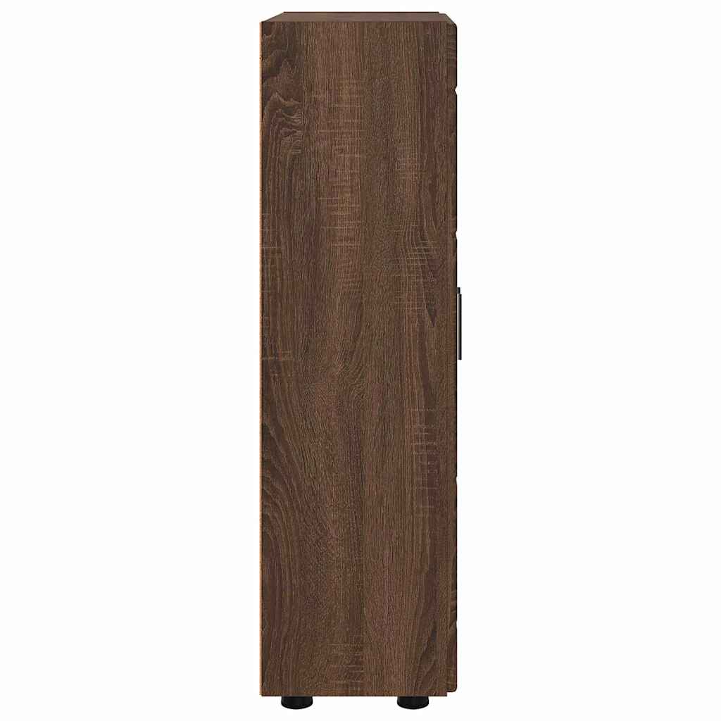 vidaXL Πλαϊνό γραφείο Καφέ δρυς 55,5 x 29 x 100 εκ Επεξεργασμένο ξύλο