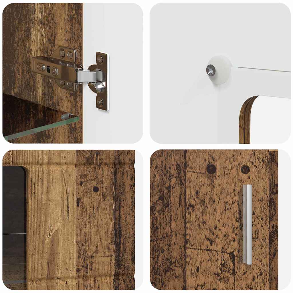 vidaXL Πλαϊνό γραφείο Παλιό ξύλο 55,5 x 29 x 100 εκ Επεξεργασμένο ξύλο