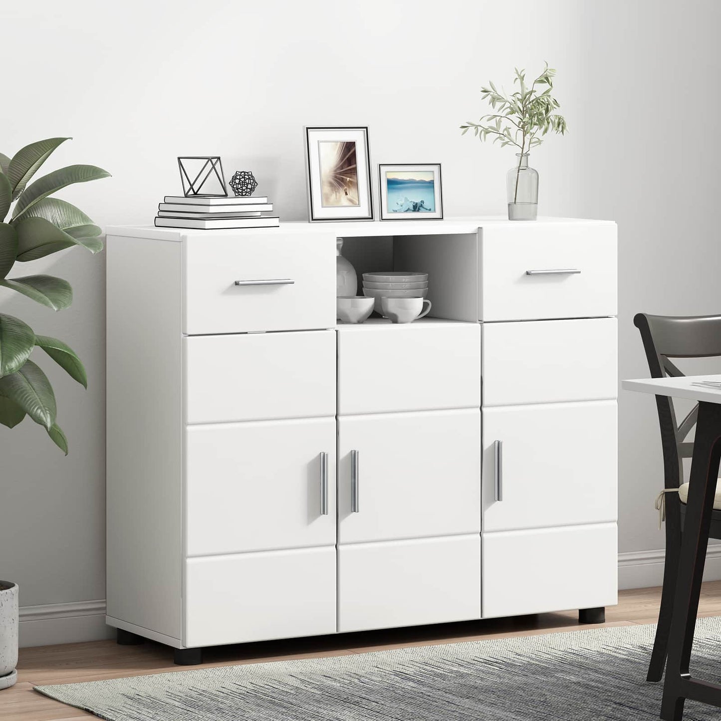 vidaXL Ξύλινο Ντουλάπι Λευκό 88,5 x 30,5 x 73 εκ Επεξεργασμένο ξύλο