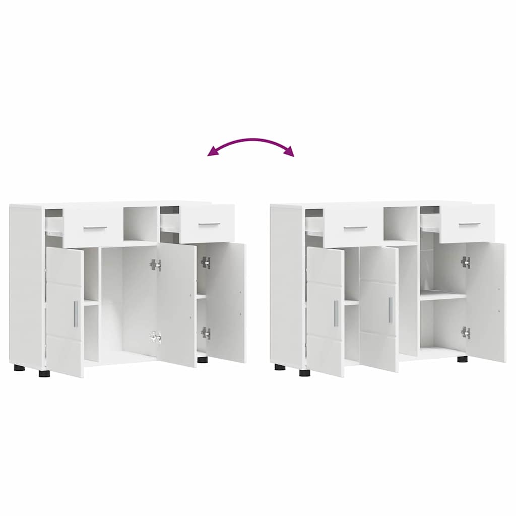 vidaXL Πλαϊνό γραφείο Λευκό 88.5 x 30.5 x 73 εκ Επεξεργασμένο ξύλο