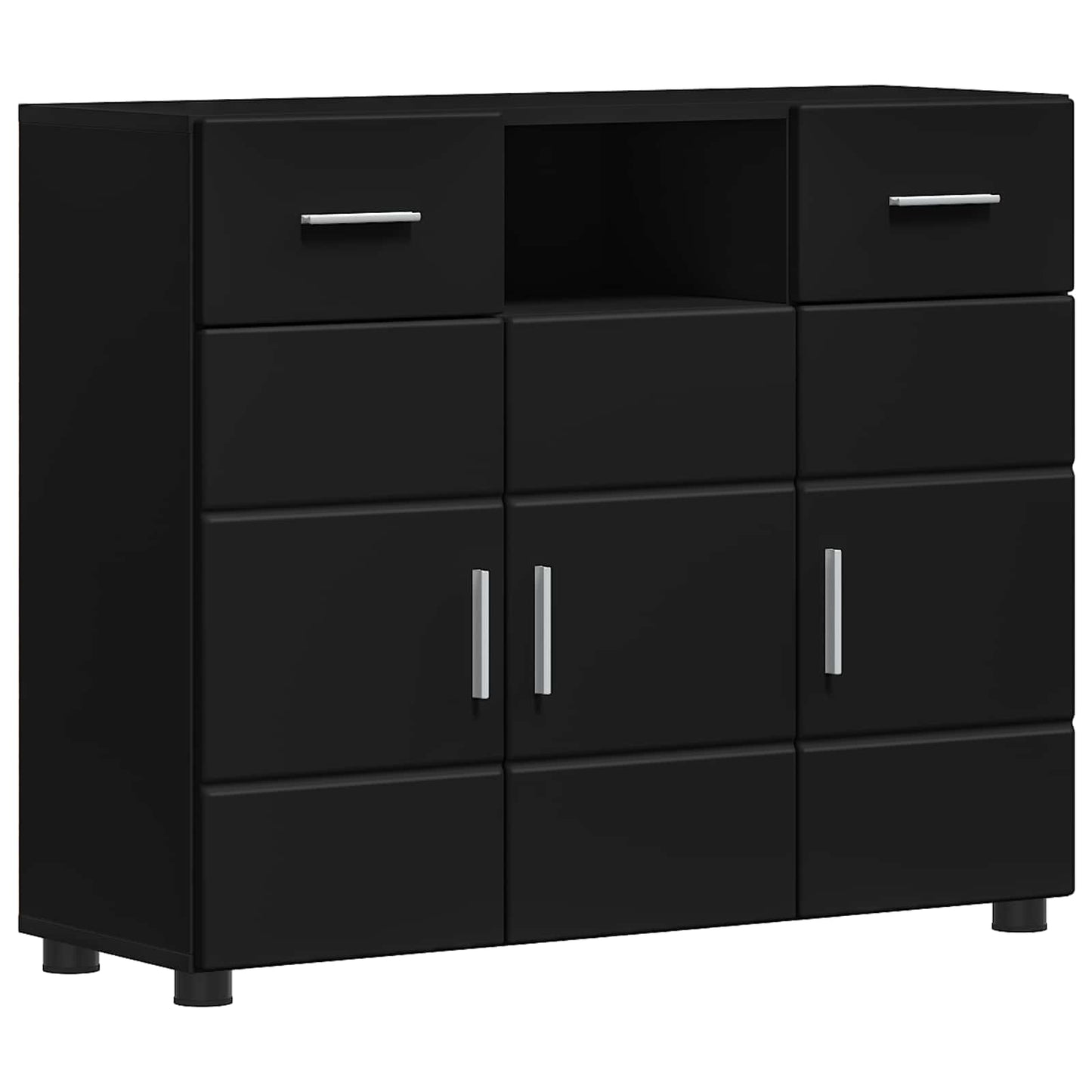 vidaXL Ξύλινο Ντουλάπι Μαύρο 88,5 x 30,5 x 73 εκ Επεξεργασμένο ξύλο