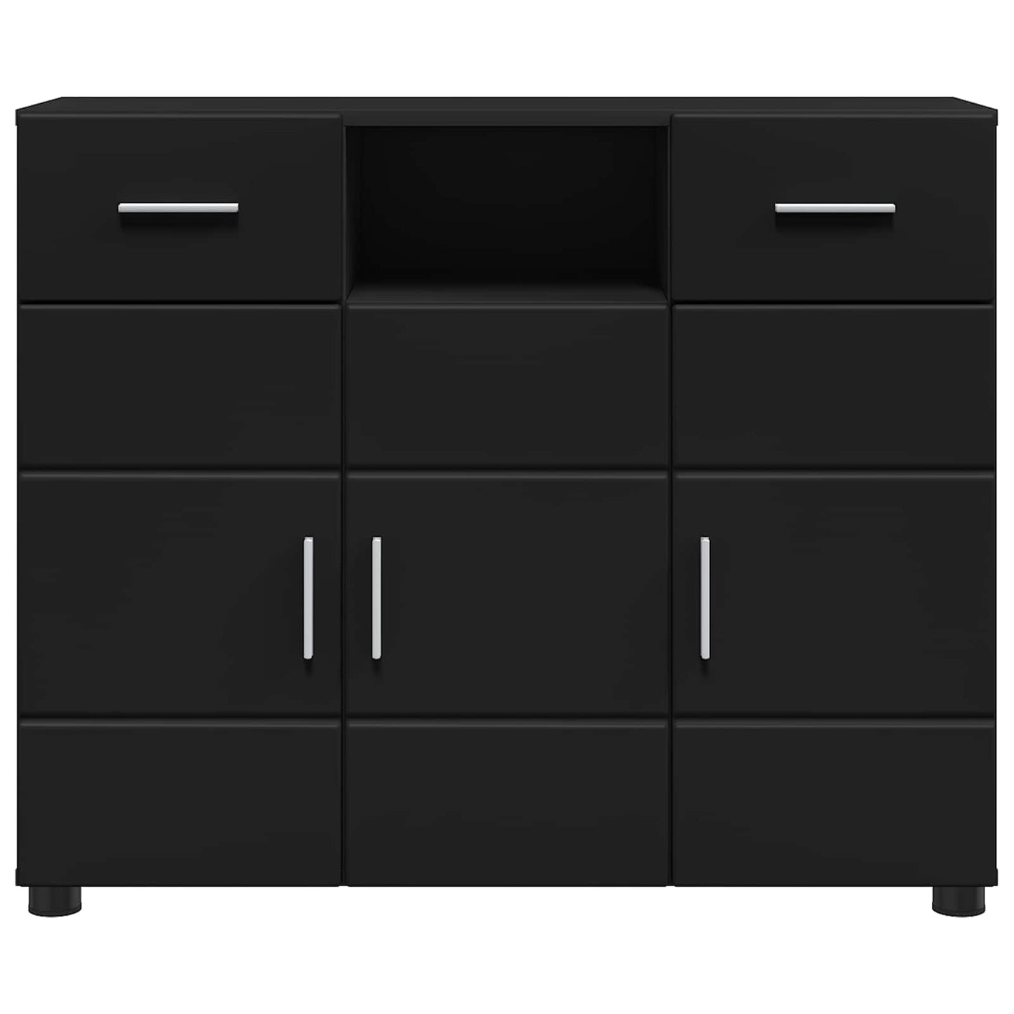 vidaXL Ξύλινο Ντουλάπι Μαύρο 88,5 x 30,5 x 73 εκ Επεξεργασμένο ξύλο