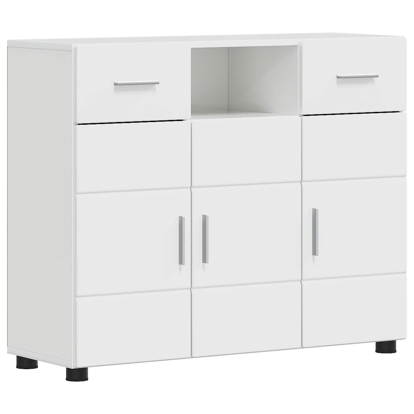 vidaXL Ξύλινο Ντουλάπι Υψηλής γυαλάδας λευκό 88,5 x 30,5 x 73 εκ