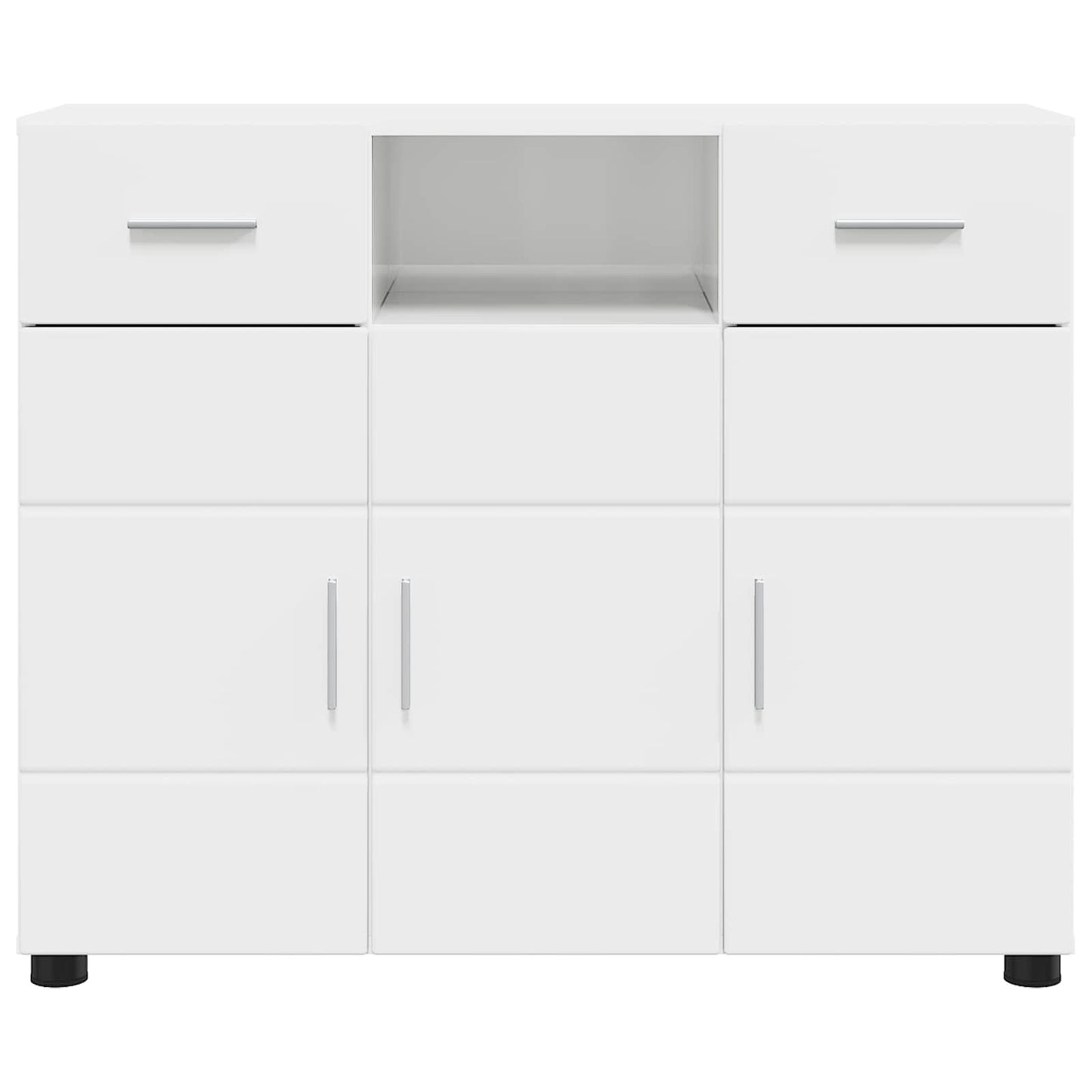 vidaXL Ξύλινο Ντουλάπι Υψηλής γυαλάδας λευκό 88,5 x 30,5 x 73 εκ
