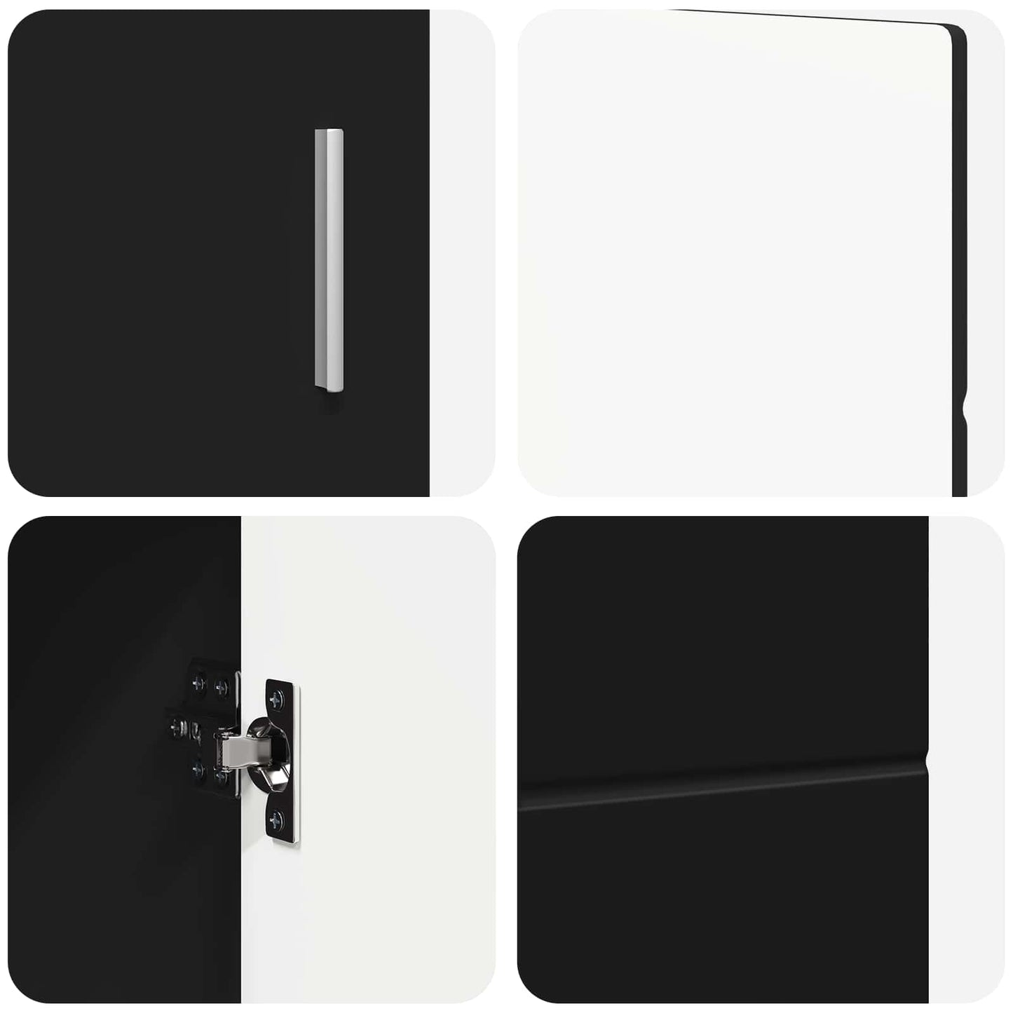 vidaXL Πλαϊνό γραφείο FLORIN 88,5 x 30,5 x 55,5 εκ Μαύρο