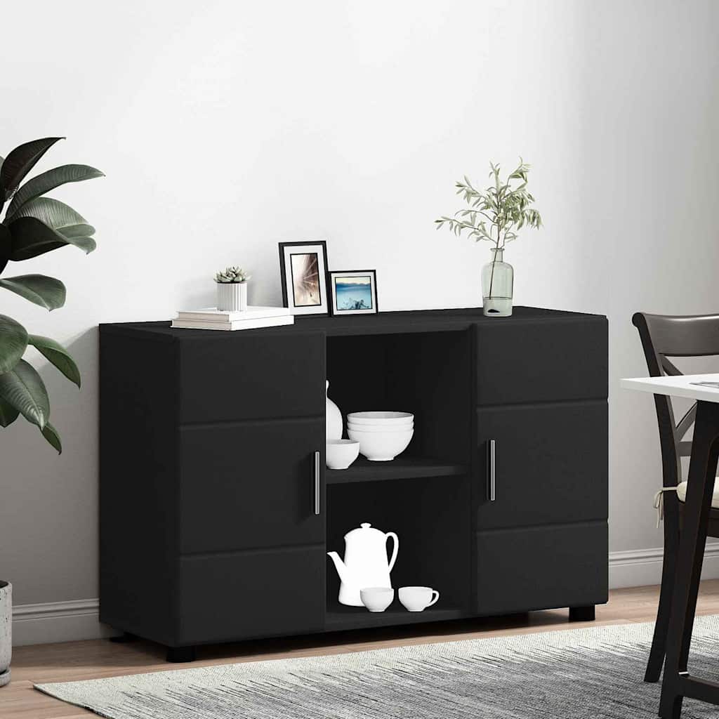 vidaXL Πλαϊνό γραφείο με ράφι FLORIN Μαύρο 88,5 x 30,5 x 55,5 εκ