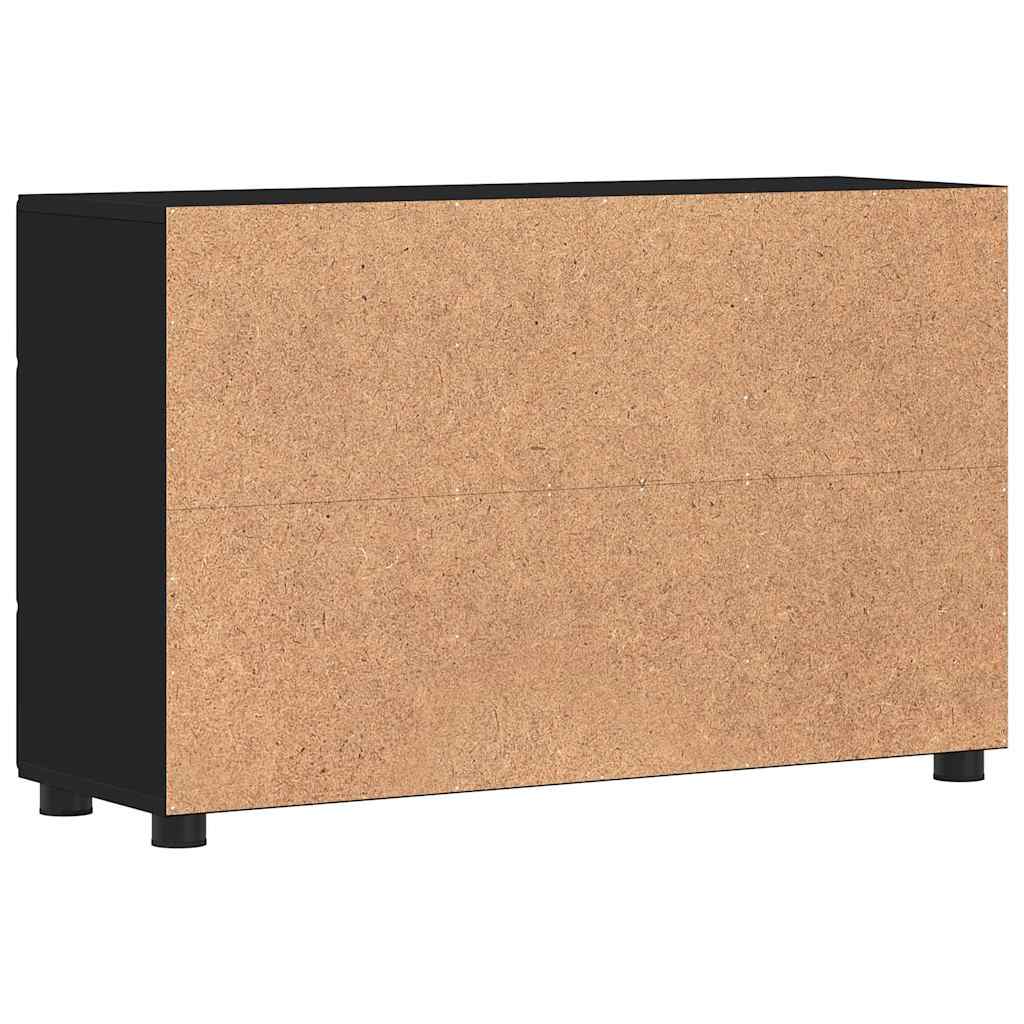 vidaXL Πλαϊνό γραφείο με ράφι FLORIN Μαύρο 88,5 x 30,5 x 55,5 εκ
