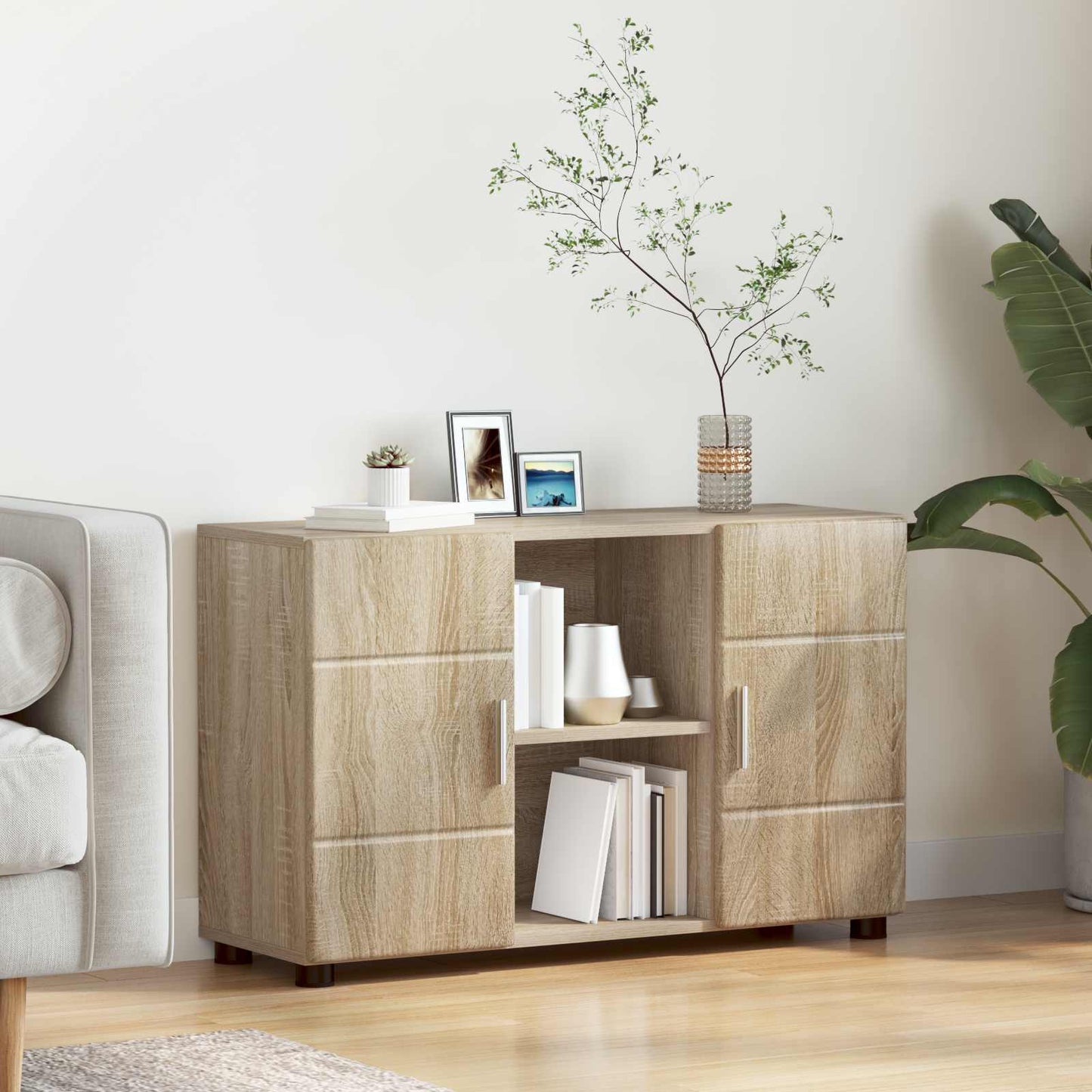 vidaXL Πλαϊνό γραφείο FLORIN 88,5 x 30,5 x 55,5 εκ Δρύς Sonoma