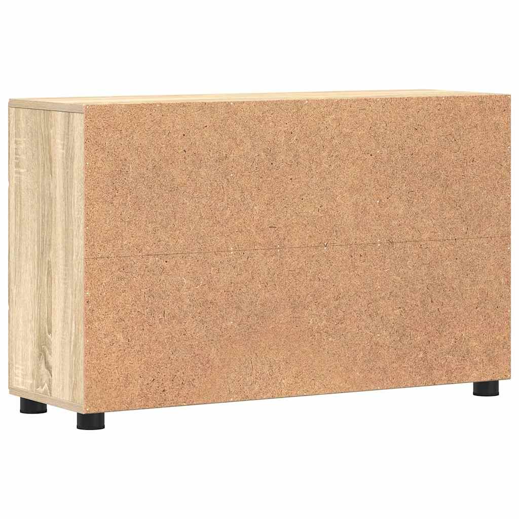 vidaXL Πλαϊνό γραφείο με ράφι FLORIN Δρύς Sonoma 88,5 x 30,5 x 55,5 εκ