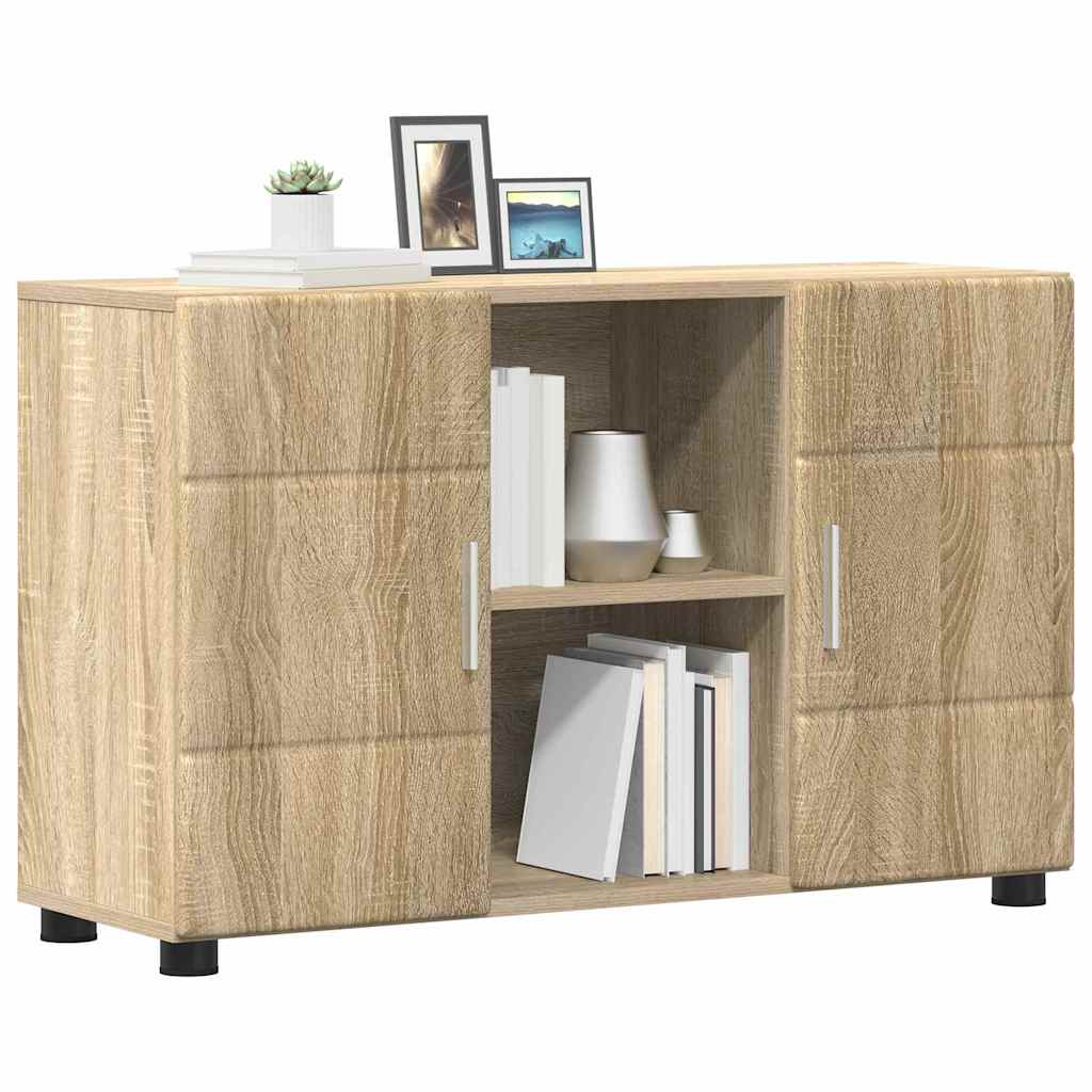 vidaXL Πλαϊνό γραφείο με ράφι FLORIN Δρύς Sonoma 88,5 x 30,5 x 55,5 εκ