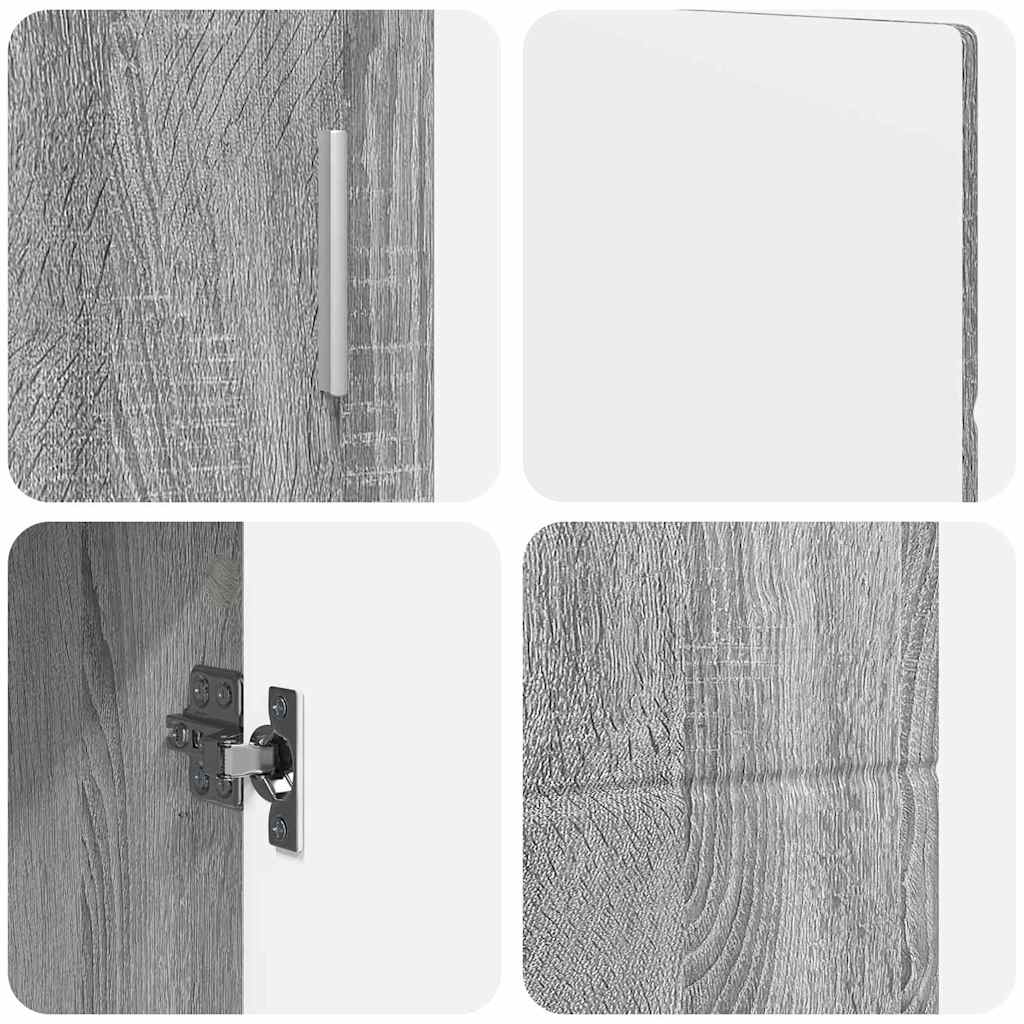 vidaXL Πλαϊνό γραφείο FLORIN Γκρίζο Σονομα 88,5 x 30,5 x 55,5 εκ