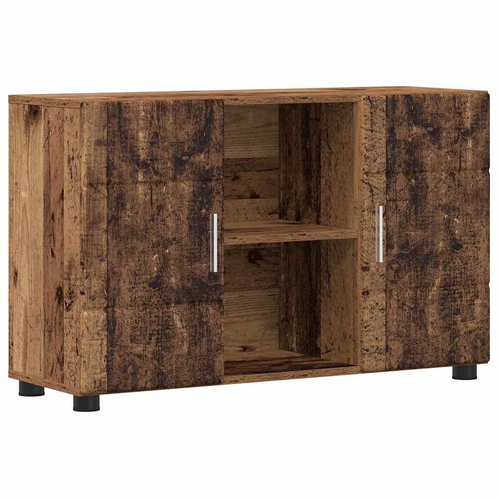 vidaXL Πλαϊνό γραφείο με ράφι Παλιό ξύλο 88,5 x 30,5 x 55,5 εκ