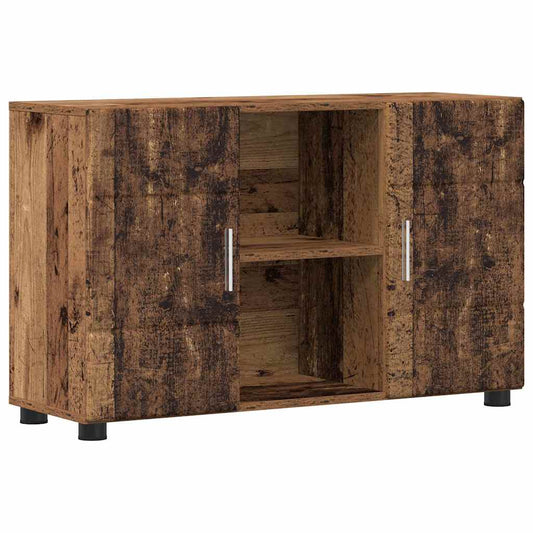 vidaXL Πλαϊνό γραφείο με ράφι Παλιό ξύλο 88,5 x 30,5 x 55,5 εκ