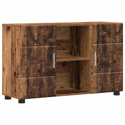 vidaXL Πλαϊνό γραφείο με ράφι Παλιό ξύλο 88,5 x 30,5 x 55,5 εκ