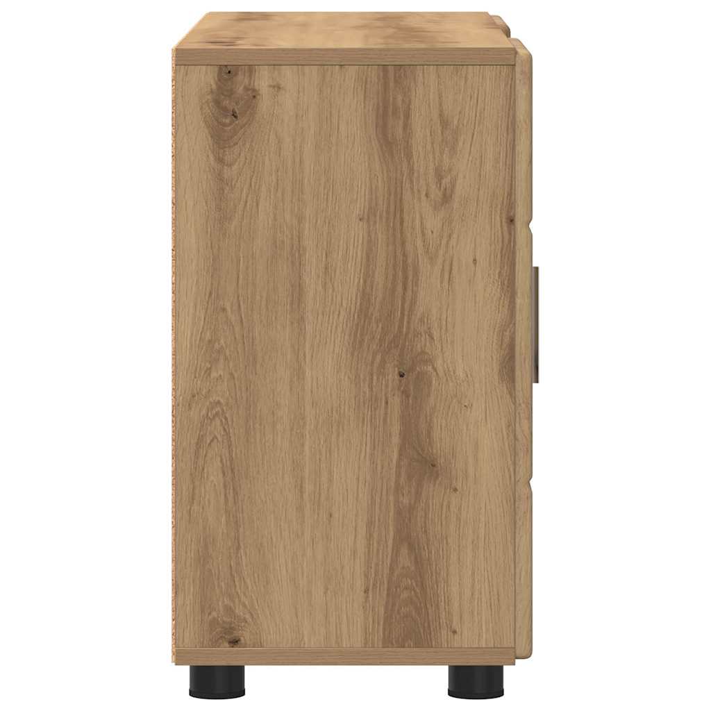 vidaXL Πλαϊνό γραφείο με ράφι FLORIN Artisan Oak 88,5 x 30,5 x 55,5 εκ