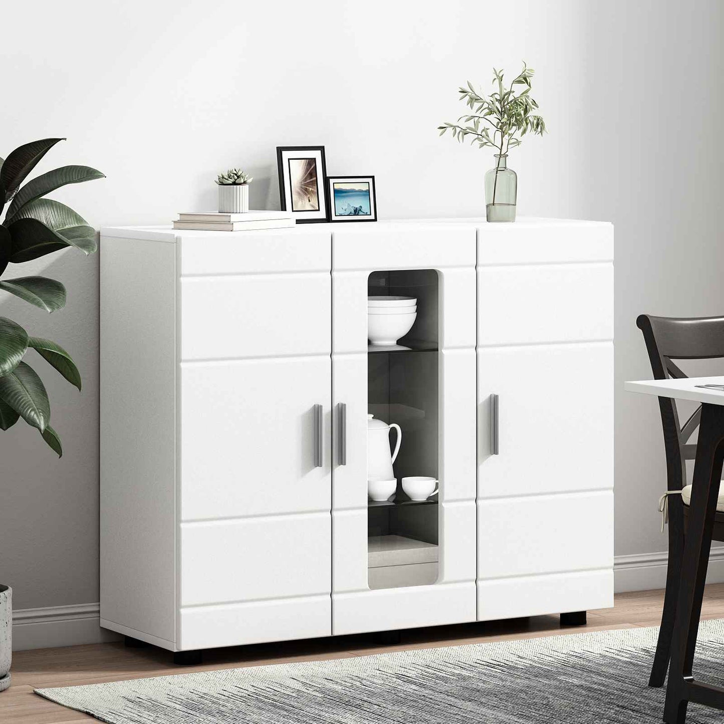 vidaXL Ξύλινο Ντουλάπι Λευκό 88,5 x 30,5 x 73 εκ Επεξεργασμένο ξύλο