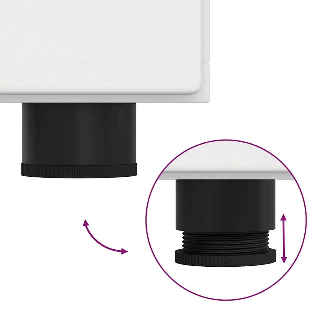 vidaXL Πλαϊνό γραφείο Λευκό 55.5 x 29 x 100 εκ Επεξεργασμένο ξύλο