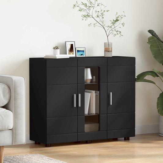 vidaXL Ξύλινο Ντουλάπι Μαύρο 88,5 x 30,5 x 73 εκ Επεξεργασμένο ξύλο
