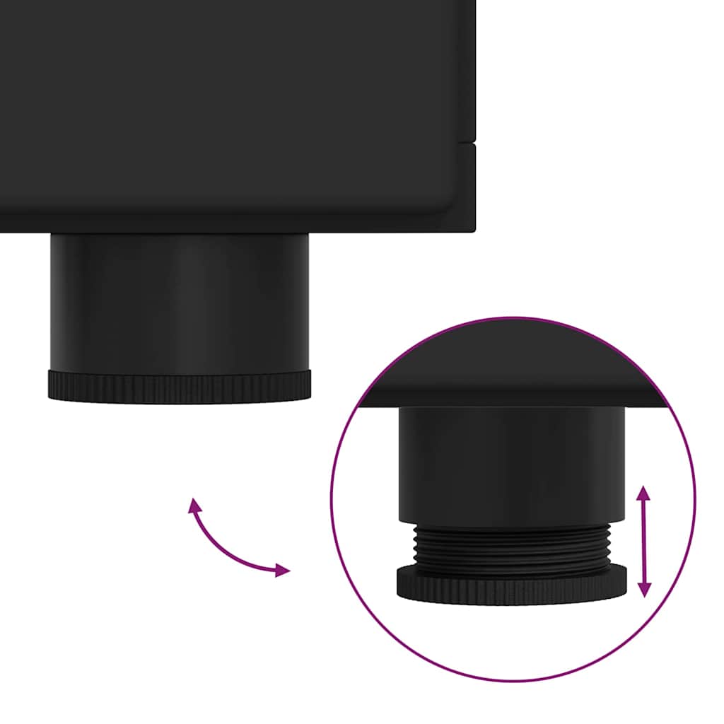 vidaXL Πλαϊνό γραφείο Μαύρο 55.5 x 29 x 100 εκ Επεξεργασμένο ξύλο