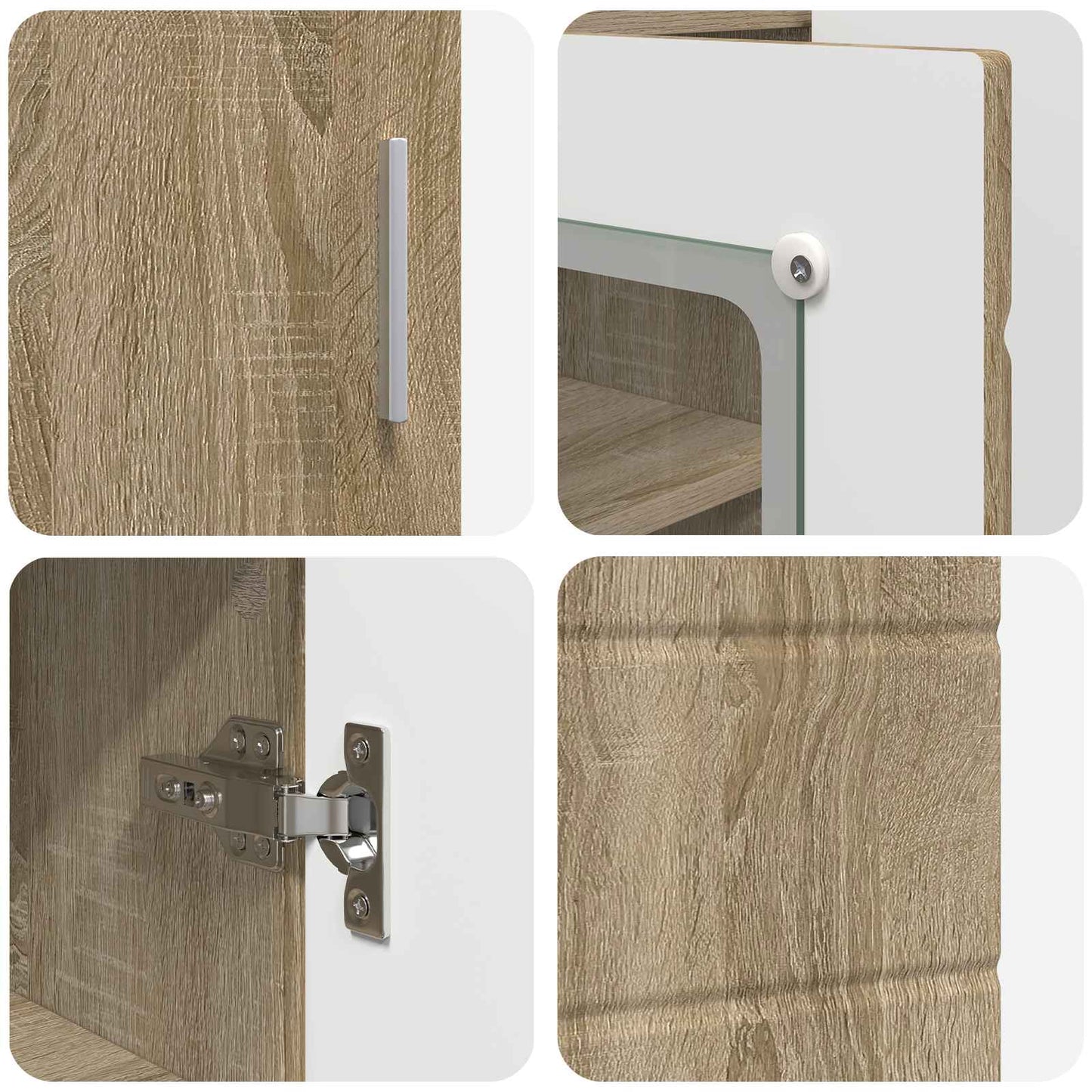 vidaXL Ξύλινο Ντουλάπι με αποθήκευση Δρύς Sonoma 88,5 x 30,5 x 73 εκ