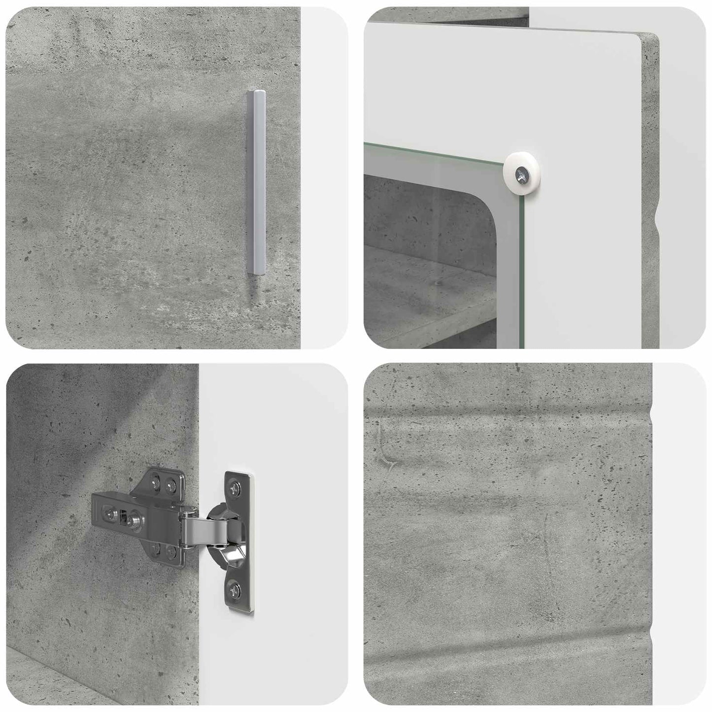 vidaXL Ξύλινο Ντουλάπι Σκυρόδεμα Γκρι 88,5 x 30,5 x 73 εκ