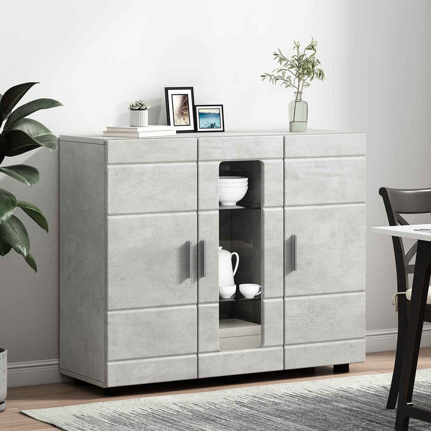vidaXL Ξύλινο Ντουλάπι Σκυρόδεμα Γκρι 88,5 x 30,5 x 73 εκ