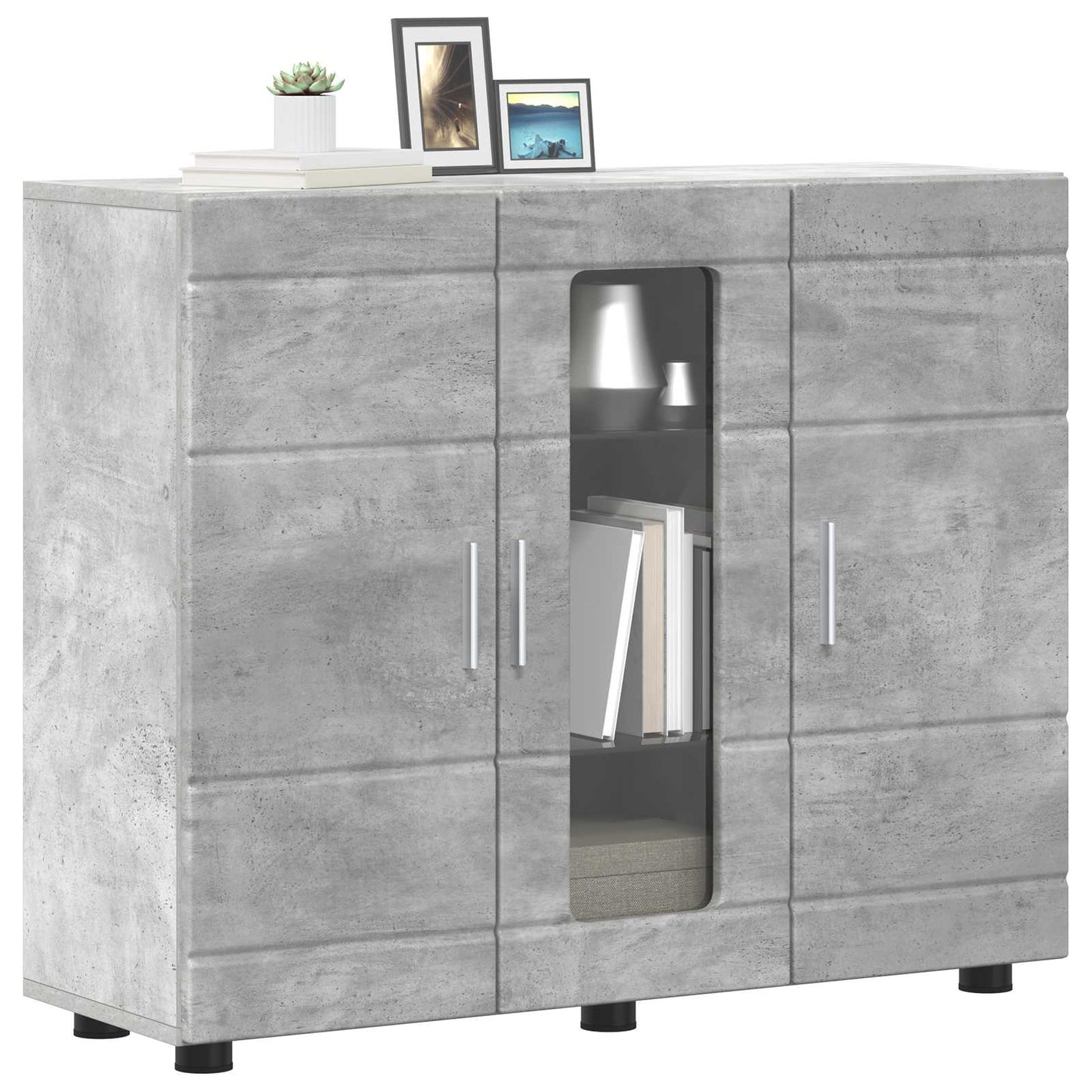 vidaXL Ξύλινο Ντουλάπι Σκυρόδεμα Γκρι 88,5 x 30,5 x 73 εκ