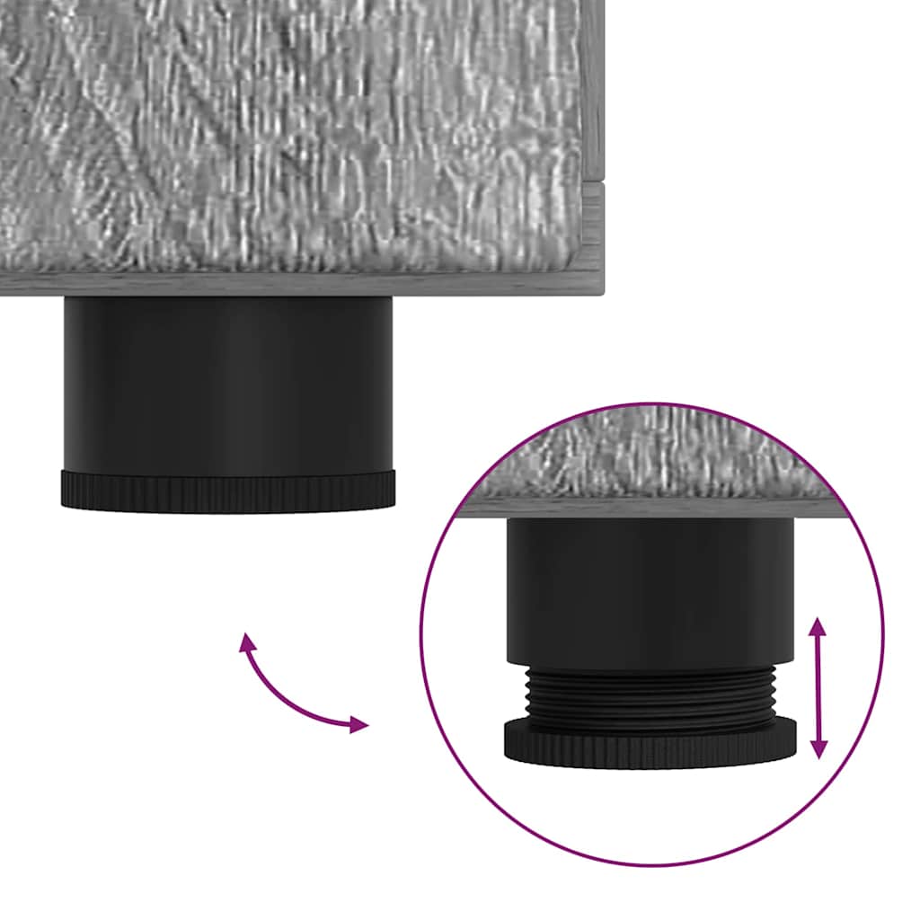 vidaXL Πλαϊνό γραφείο με ράφι με πόρτα Γκρι sonoma 55.5 x 29 x 100 εκ