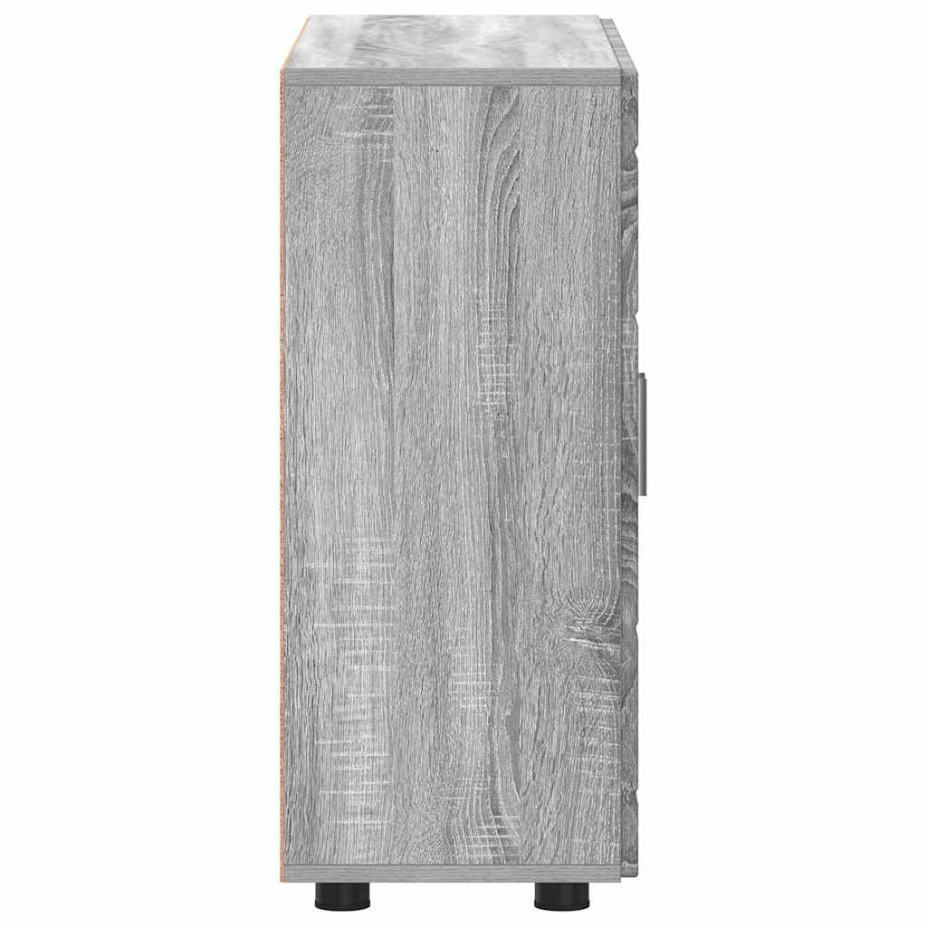 vidaXL Πλαϊνό γραφείο με ράφι με πόρτα Γκρι sonoma 55.5 x 29 x 100 εκ