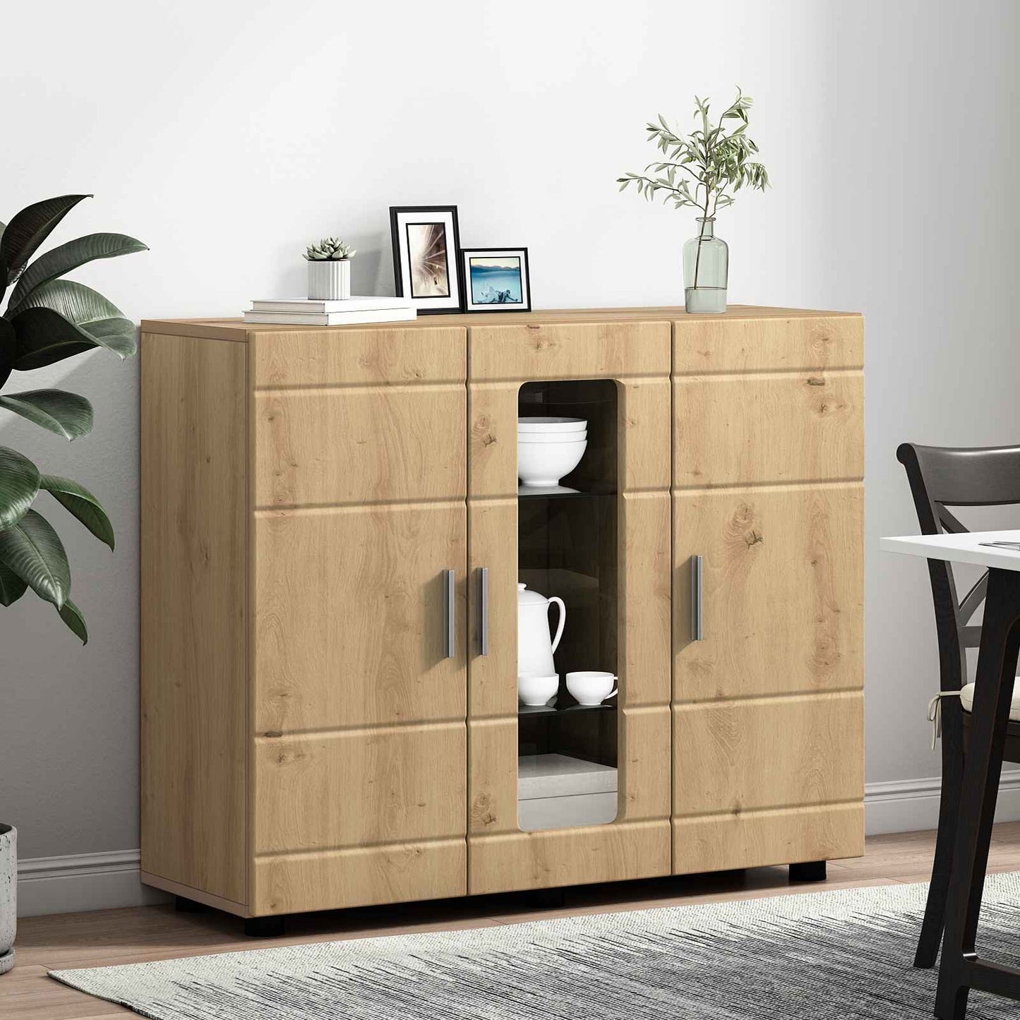 vidaXL Ξύλινο Ντουλάπι με αποθήκευση Artisan Oak 88,5 x 30,5 x 73 εκ