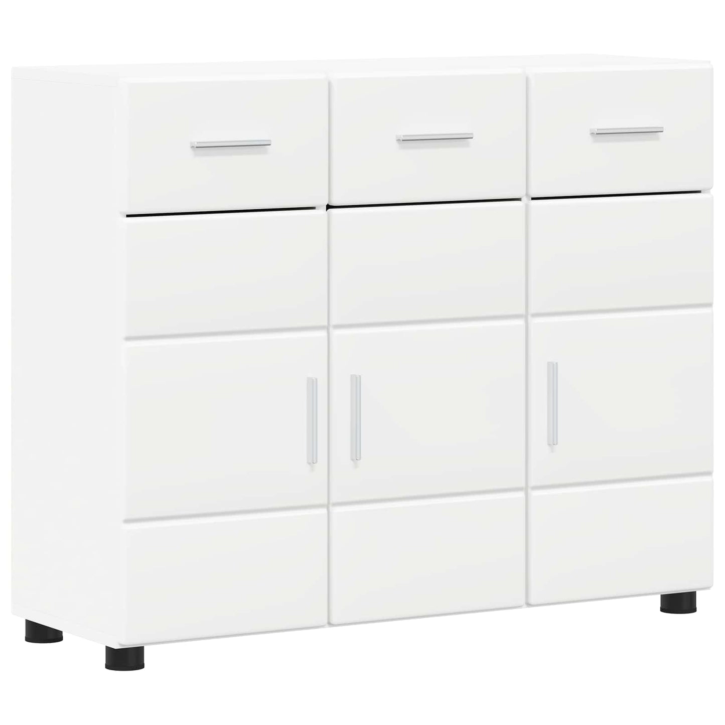 vidaXL Πλαϊνό γραφείο με ράφι FLORIN Λευκό 88,5 x 30,5 x 73 εκ