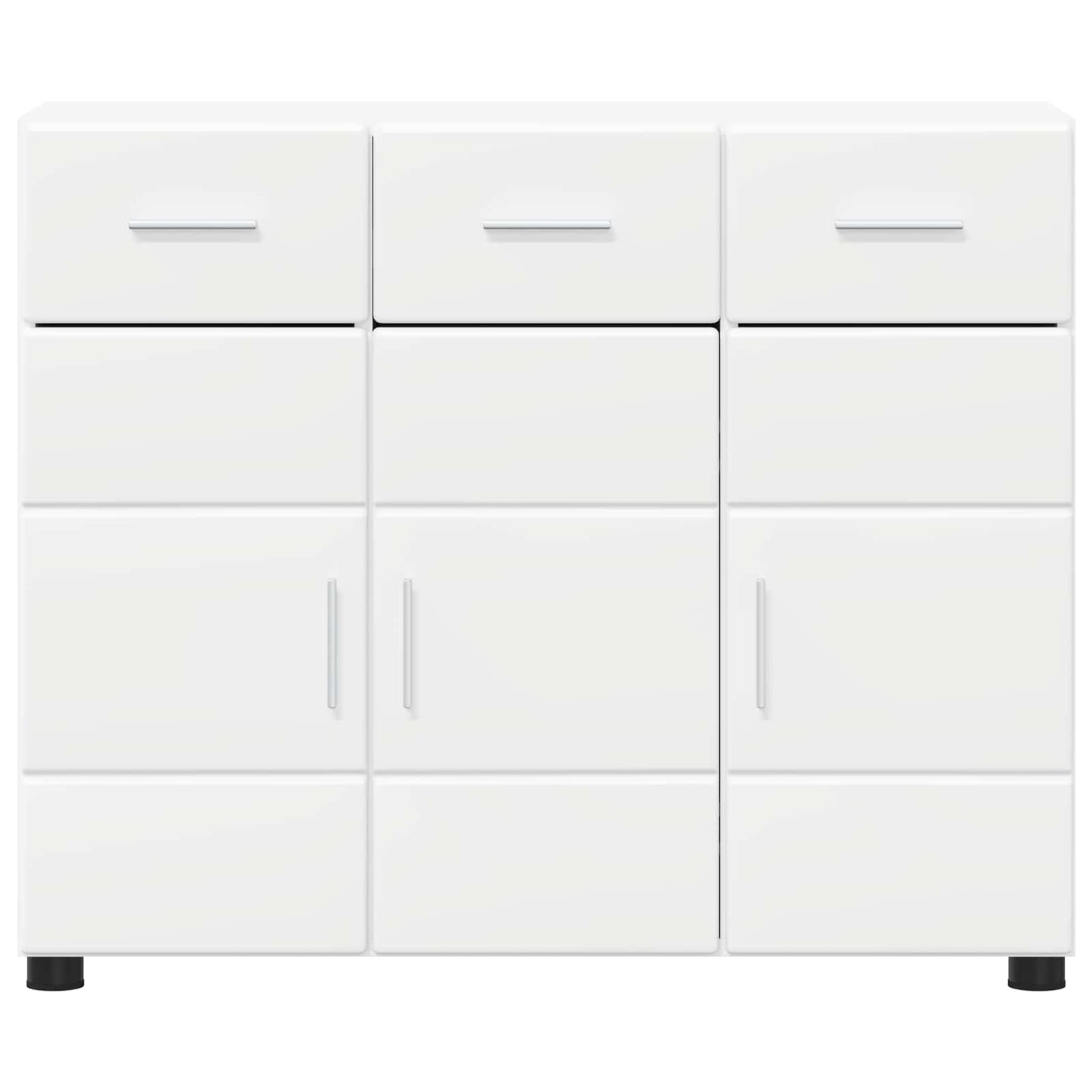 vidaXL Πλαϊνό γραφείο με ράφι FLORIN Λευκό 88,5 x 30,5 x 73 εκ