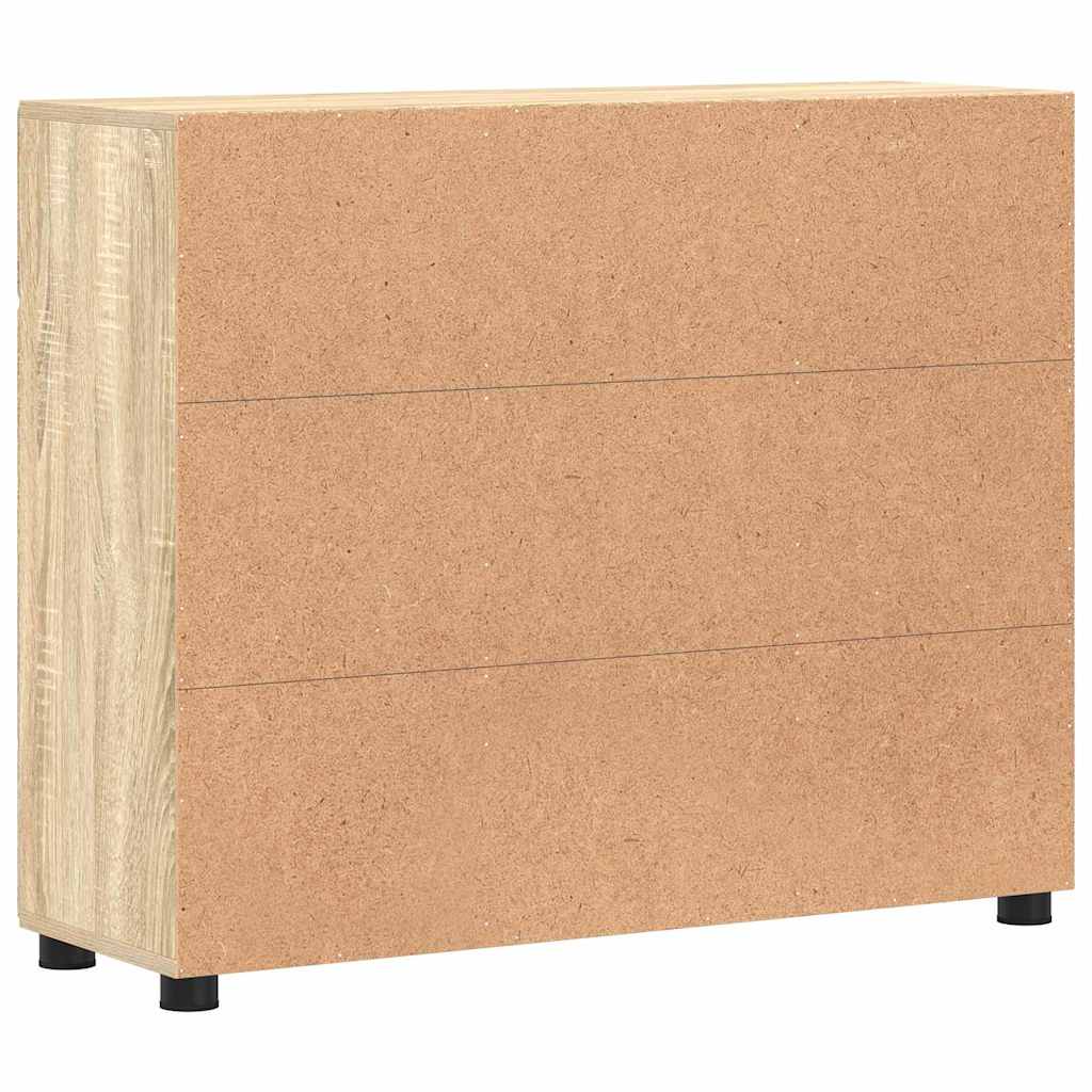vidaXL Πλαϊνό γραφείο με ράφι FLORIN Δρύς Sonoma 88,5 x 30,5 x 73 εκ