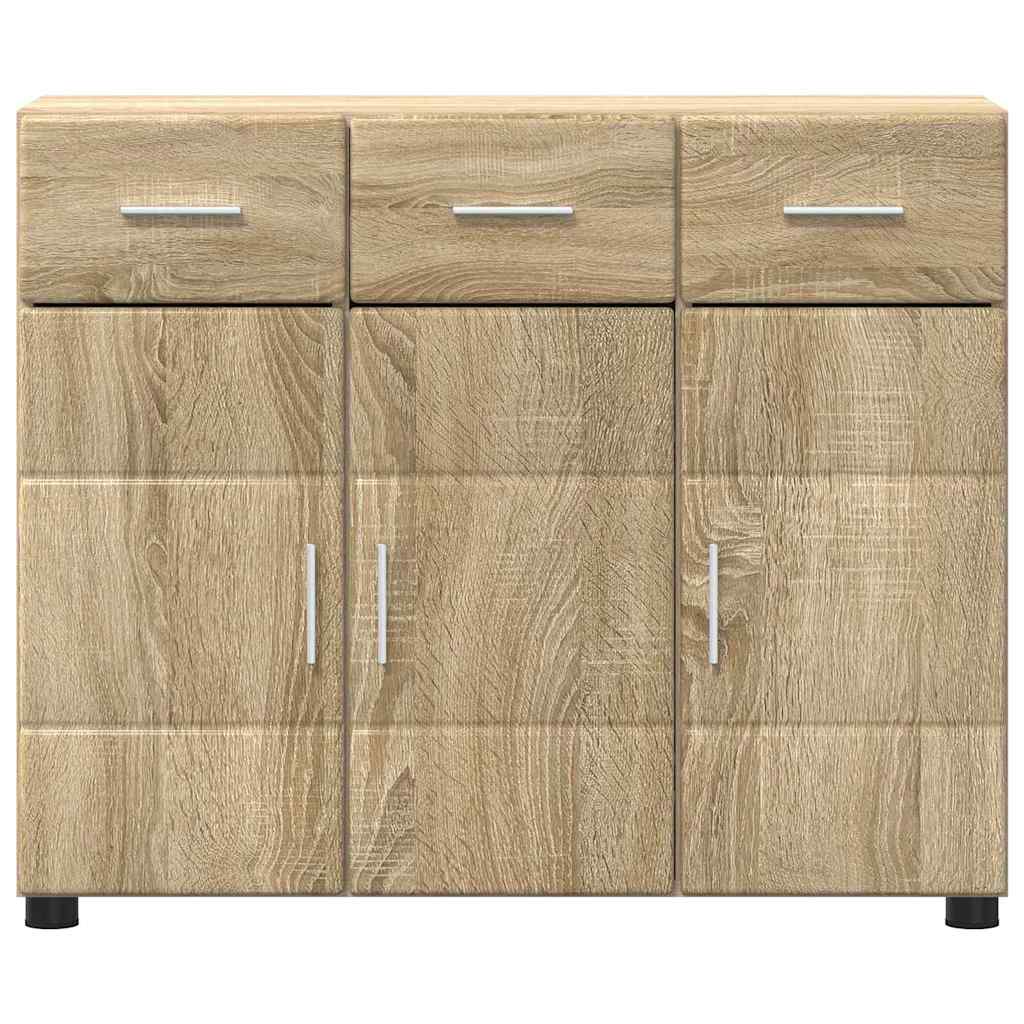 vidaXL Πλαϊνό γραφείο με ράφι FLORIN Δρύς Sonoma 88,5 x 30,5 x 73 εκ