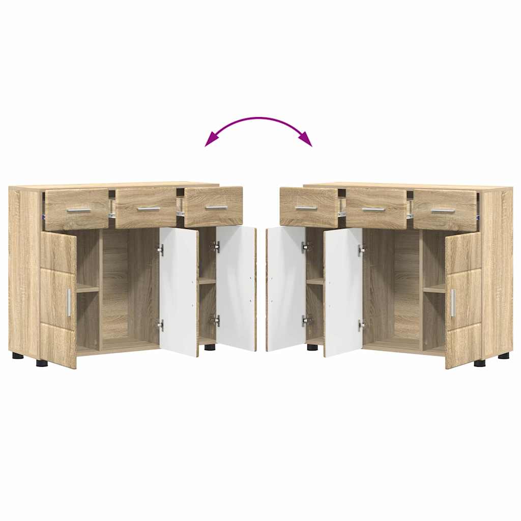 vidaXL Πλαϊνό γραφείο με ράφι FLORIN Δρύς Sonoma 88,5 x 30,5 x 73 εκ