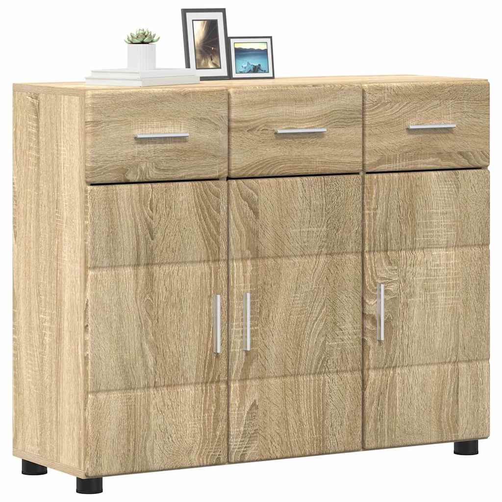 vidaXL Πλαϊνό γραφείο με ράφι FLORIN Δρύς Sonoma 88,5 x 30,5 x 73 εκ