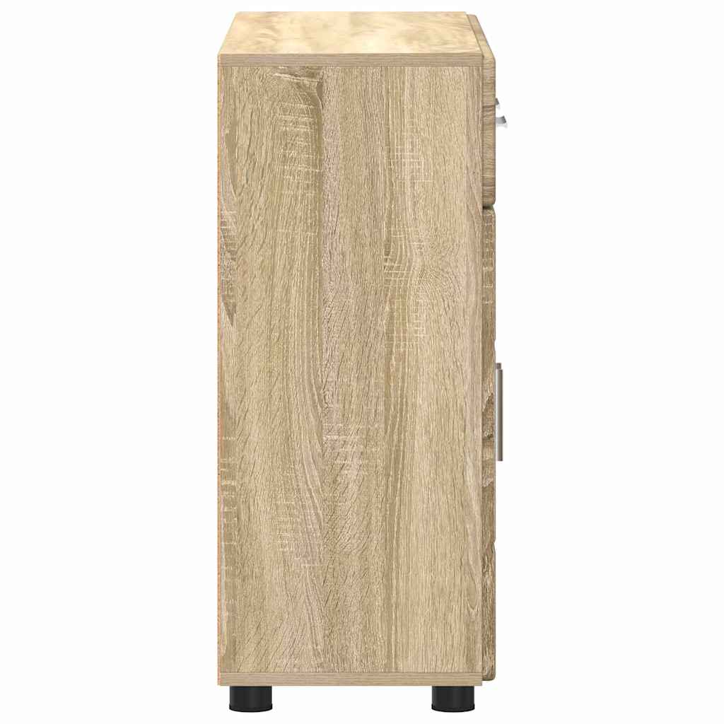 vidaXL Πλαϊνό γραφείο με ράφι FLORIN Δρύς Sonoma 88,5 x 30,5 x 73 εκ