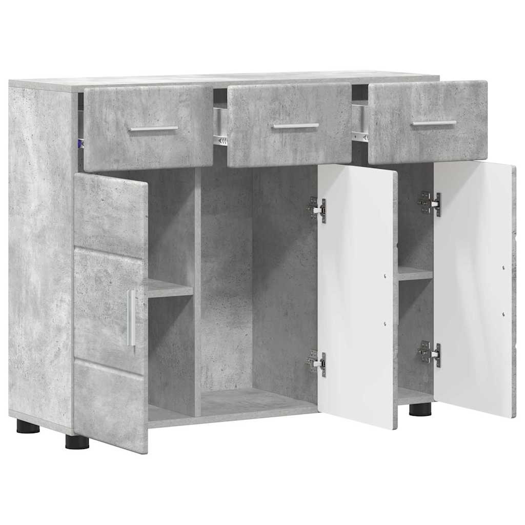 vidaXL Πλαϊνό γραφείο FLORIN Σκυρόδεμα Γκρι 88,5 x 30,5 x 73 εκ