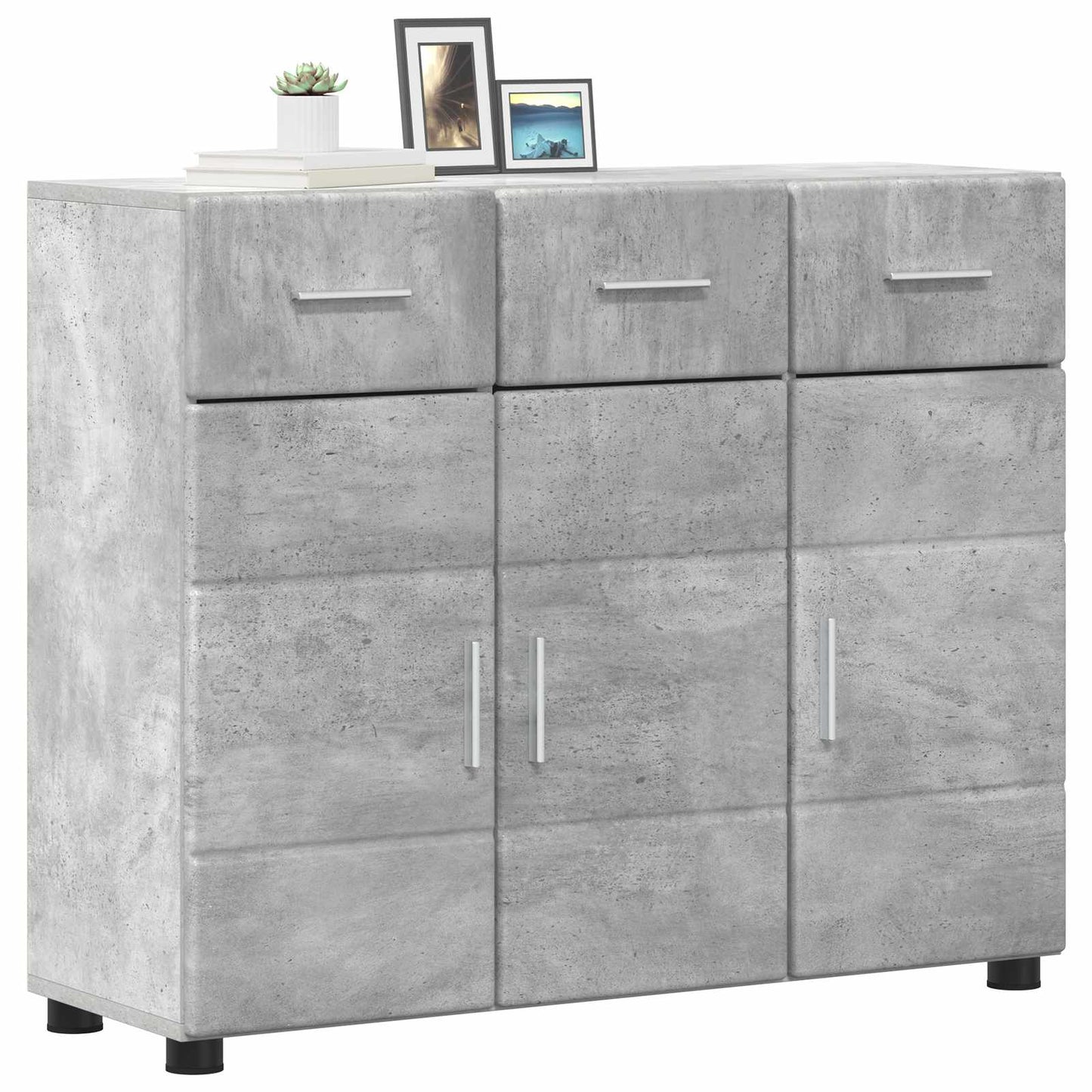 vidaXL Πλαϊνό γραφείο FLORIN 88,5 x 30,5 x 73 εκ Σκυρόδεμα Γκρι
