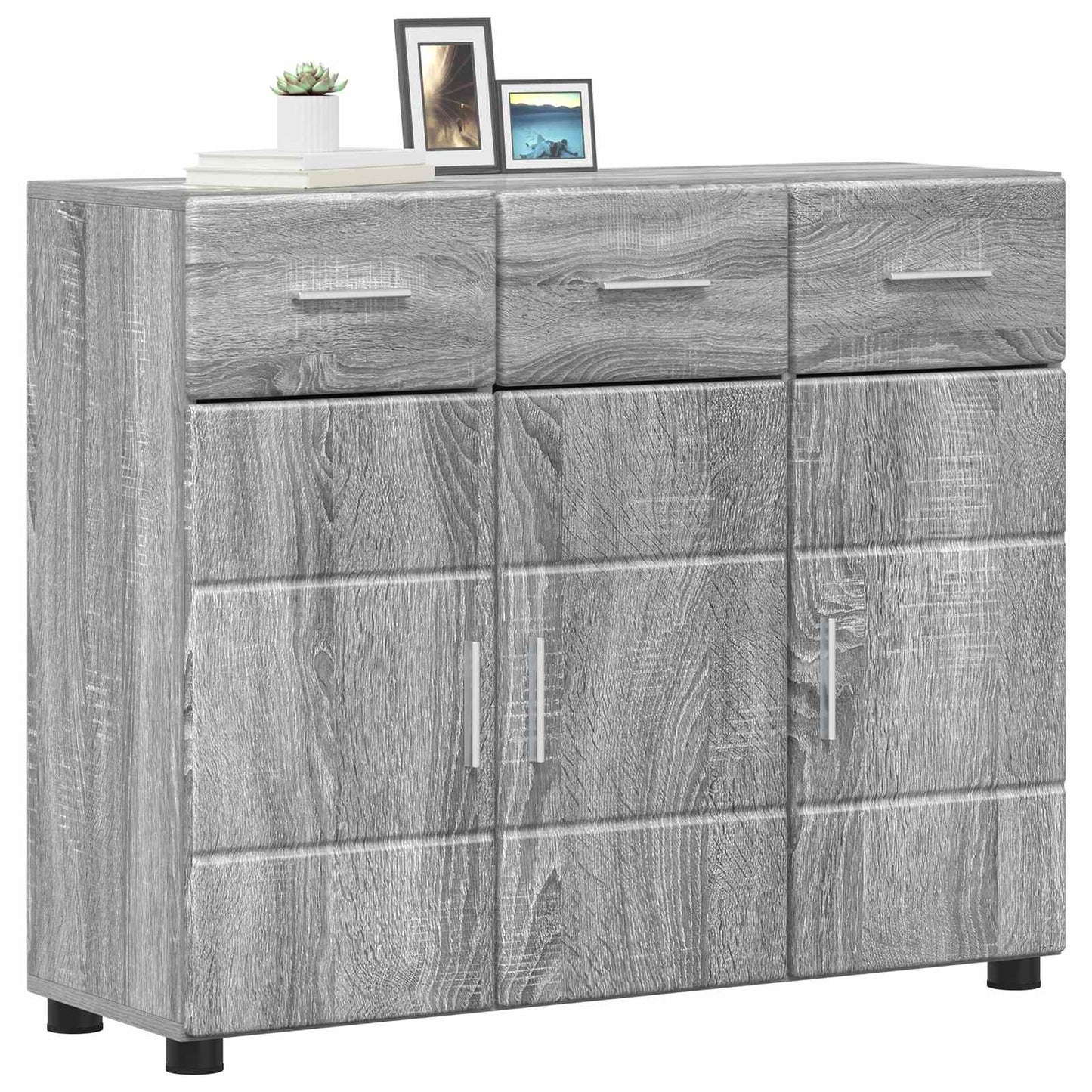 vidaXL Πλαϊνό γραφείο FLORIN 88,5 x 30,5 x 73 εκ Γκρι Sonoma